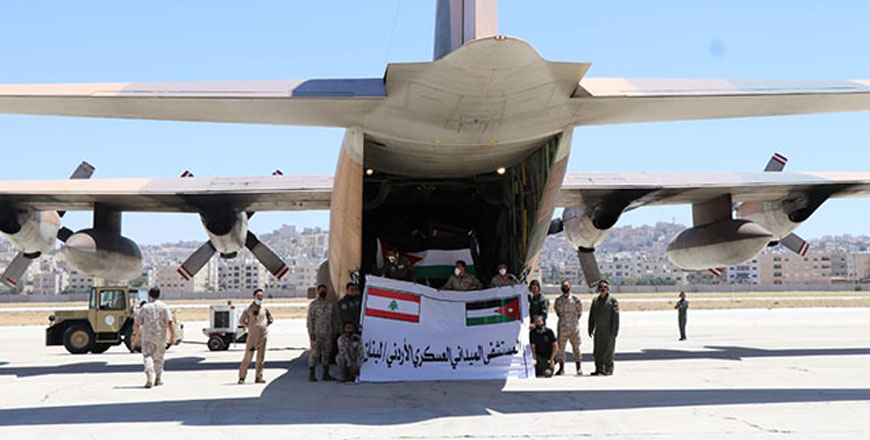 The Jordanian military field hospital arrived in Lebanon on Thursday (Petra photo)